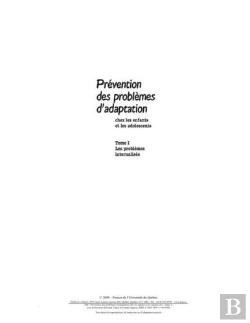 Bertrand.pt - Prévention Des Problèmes D'Adaptation Chez Les Enfants Et Les Adolescents - Tome 1. Les Problemes In