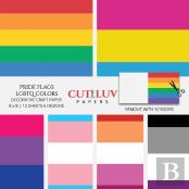 Pride Flags Lgbtq Colors Decorative Craft Paper