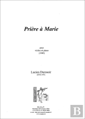 Priere A Marie Pour Violon Et Piano