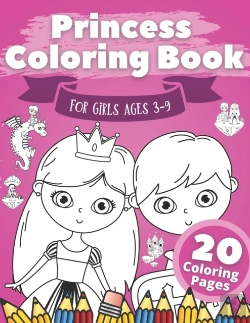 Bertrand.pt - Princess Coloring Book For Girls Ages 3-9