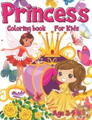 Princess Coloring Book For Kids Age 3-9