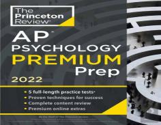 Princeton Review Ap Psychology Premium Prep, 2022
