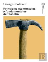 Principios Elementales Y Fundamentales De Filosofia