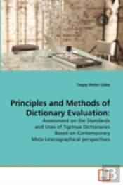 Principles And Methods Of Dictionary Evaluation