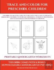 Printable Kindergarten Worksheets (Trace And Color For Preschool Children)