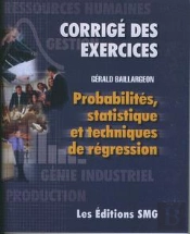 Probabilités, Statistique Et Techniques De Régression (Corrigé Des Exercices)