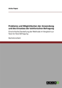 Probleme Und Moglichkeiten Der Anwendung Und Des Einsatzes Der Telefonischen Befragung