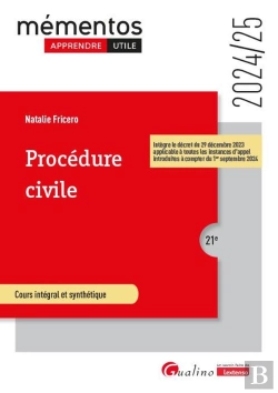 Bertrand.pt - Procédure Civile : À Jour Du Décret Du 29 Décembre 2023 Réformant La Procédure D'Appel (Édition 2024/2025)