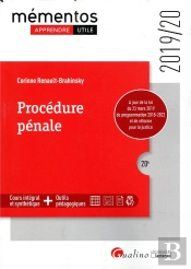 Procedure Penale 20eme Edition - Integre Les Dispositions De La Loi Du 23 Mars 2019 De Programmation