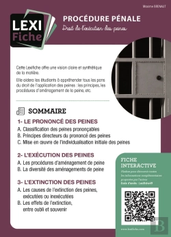 Bertrand.pt - Procédure Pénale - Droit De L'Exécution Des Peines