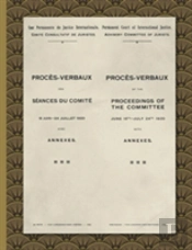 Proces-Verbaux Of The Proceedings Of The Committee June 16th-July 24th 1920