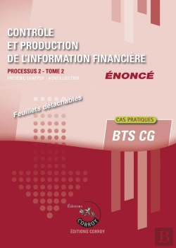 Bertrand.pt - Processus 2 : Contrôle Et Production De L'Information Financière Tome 2 ; Bts Cg ; Énoncé