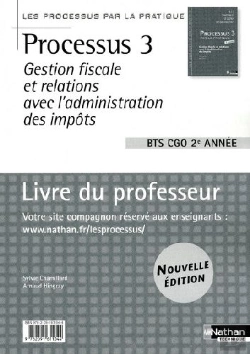 Bertrand.pt - Processus 3 ; Bts 2 Cgo (P/P) ; Livre Du Professeur (Édition 2009)