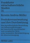 Produktverantwortung Und Ihre Durchsetzung