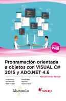 Programación Orientada A Objetos Con Visual C# 2015 Y Ado.Net 4.6