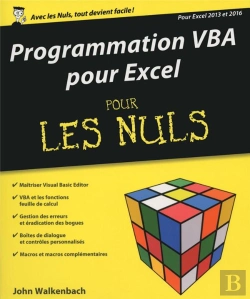 Bertrand.pt - Programmation Vba Pour Excel 2013 Et 2016 Pour Les Nuls