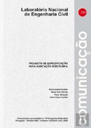 Projecto de especificação para marcação rodoviária