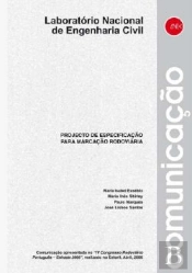 Projecto de especificação para marcação rodoviária