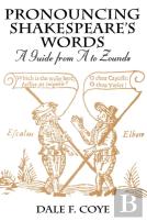 Pronouncing Shakespeare'S Words