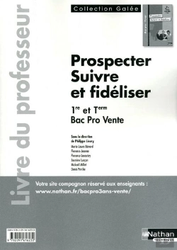 Bertrand.pt - Prospecter Et Suivre/Fideliser La Clientele Bac Pro Vente T.1 (Galee) Professeur 2011