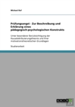 Bertrand.pt - Prufungsangst - Zur Beschreibung Und Erklarung Eines Padagogisch-Psychologischen Konstrukts