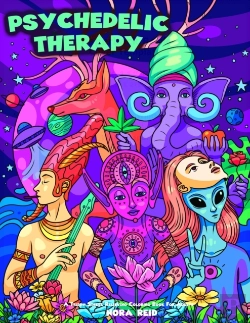 Bertrand.pt - Psychedelic Therapy - A Trippy Stress Relieving Coloring Book For Adults