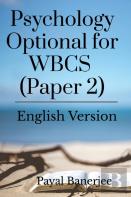 Psychology Optional For Wbcs (Paper 2)