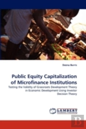 Public Equity Capitalization Of Microfinance Institutions