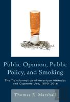 Public Opinion, Public Policy, And Smoking