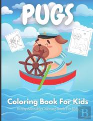 Pugs Coloring Book For Kids