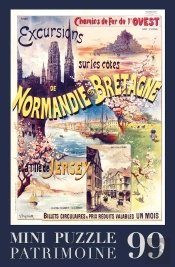 Puzzle 99 Pieces - Affiche Normandie-Bretagne Par Gustave Fraipont - Puzzle 99 Pieces - 1hm - Affich
