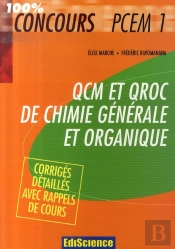 Qcm Et Qroc De Chimie Générale Et Organique ; Pcem1