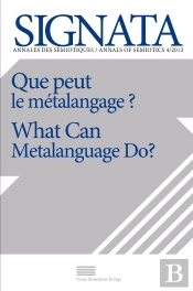 Que Peut Le Metalangage??. What Can Metalanguage Do?