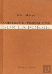 Questions Et Propositions Sur La Poesie