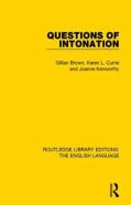 Questions Of Intonation