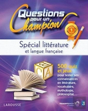 Questions Pour Un Champion, Special Litterature Et Langue Francaise
