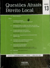 Questões Atuais de Direito Local de 2017 (N.º 13 ao 16)