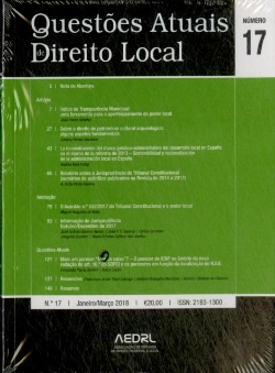 Bertrand.pt - Questões Atuais de Direito Local de 2018 (N.º 17 ao 20)