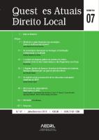 Questões Atuais de Direito Local N.º 07