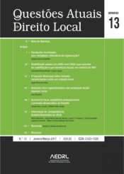 Questões Atuais de Direito Local N.º 13