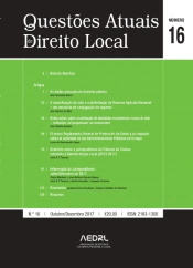Questões Atuais de Direito Local N.º 16