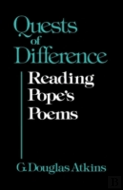 Bertrand.pt - Quests Of Difference: Reading Pope'S Poems
