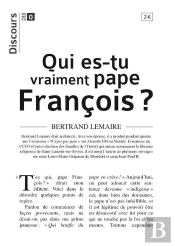 Qui Es-Tu Vraiment Pape François ?