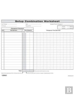 Bertrand.pt - Quick Changeover: Setup Combination Worksheet