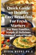 Quick Guide On Healthy Easy Breakfast For Fresh Starters