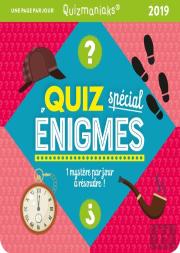 Quizmaniak Quiz Special Enigmes 2019