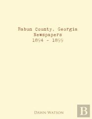 Rabun County, Georgia, Newspapers, 1894 - 1899