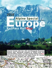 Railpass Railmap Europe - Alpine Special 2018