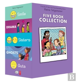 Bertrand.pt - Raina Telgemeier Five Book Collection: Smile, Drama, Sisters, Ghosts, Guts
