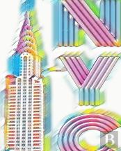 Rainbow Chrysler Building Writing Drawing Journal